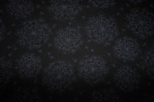 Designer-Baumwollstoff Dandelion black (10 cm)